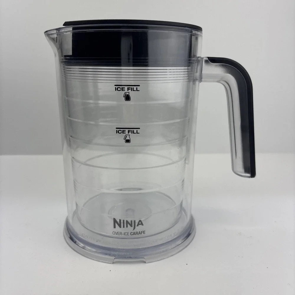 Ninja Over‎ Ice Cream Maker Fill Carafe Pitcher Top Clear Black NC300